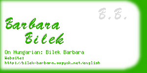 barbara bilek business card